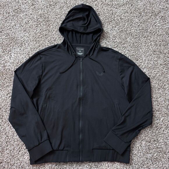 Castore Other - Castore Hoodie Mens XXL Black Full Zip Poly Wool Blend Active Wear Athlesiure
